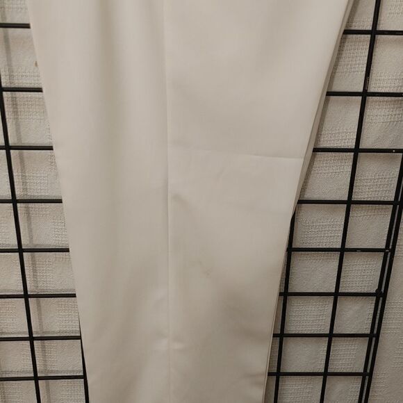 MEN'S VINCI COUTURE WOOL FEEL WHITE PLEATED PANT 42X34. - Picture 3 of 8